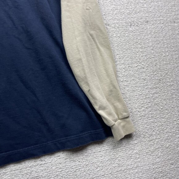 Nautica Blue Sail XL Mens Striped Long Sleeve Rugby Polo Shirt Color Block - Picture 12 of 12